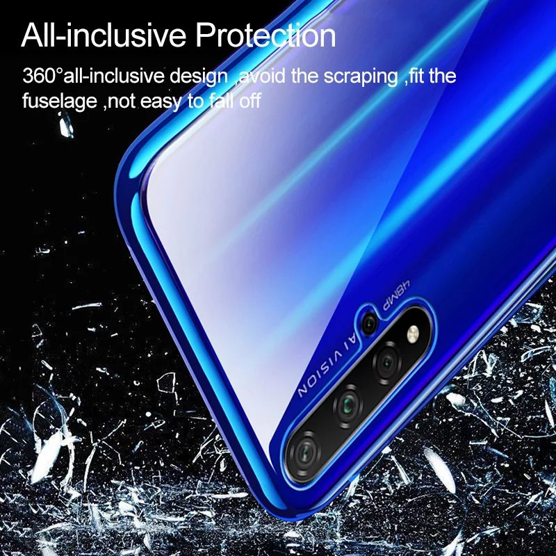 Funda Huawei Silicona gel Transparente con el borde metalizado - 4 Colores 16