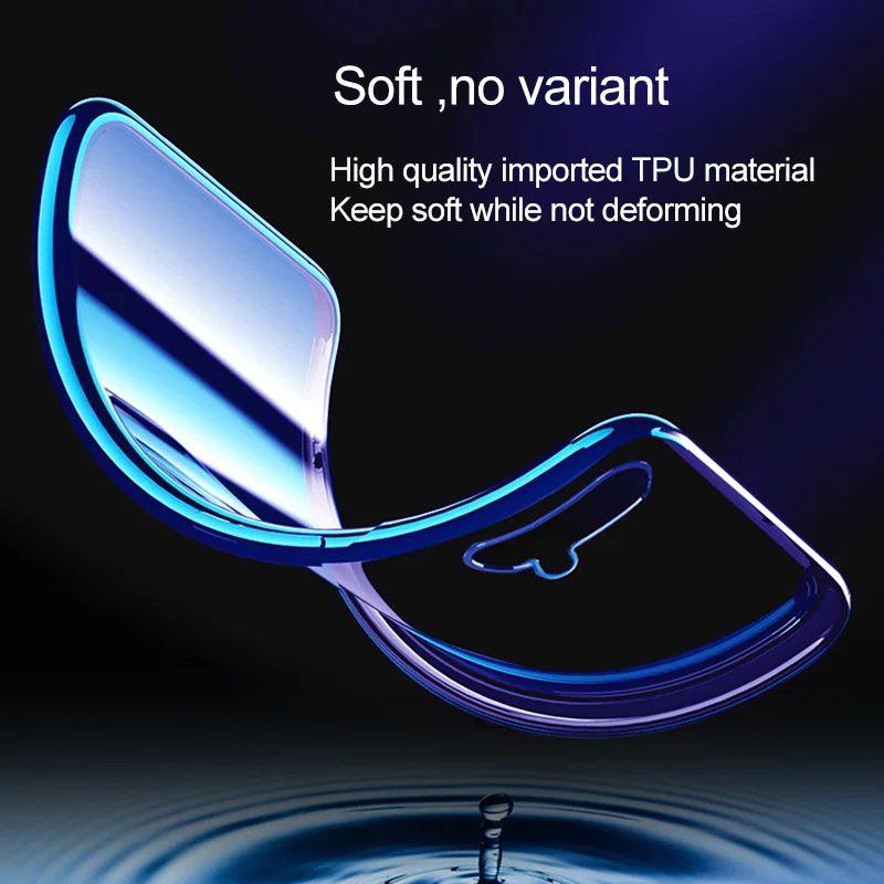 Funda Huawei Silicona gel Transparente con el borde metalizado - 4 Colores 18