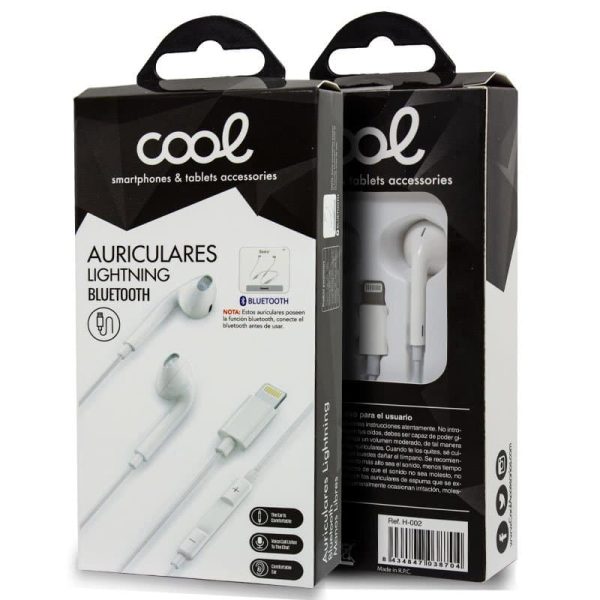 Auriculares Lightning Blancos Stereo Con Micro para iPHONE (Lightning Bluetooth) 2