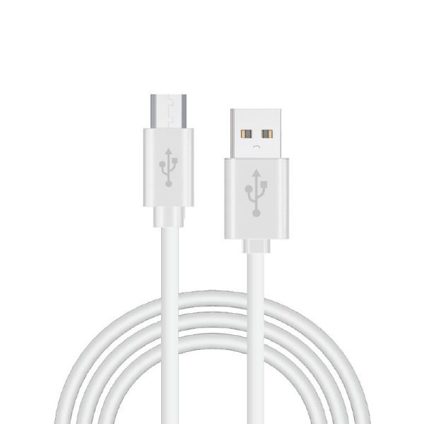 Cable Micro-Usb Compatible Universal 1.2 metros Blanco 2.4 Amp 1