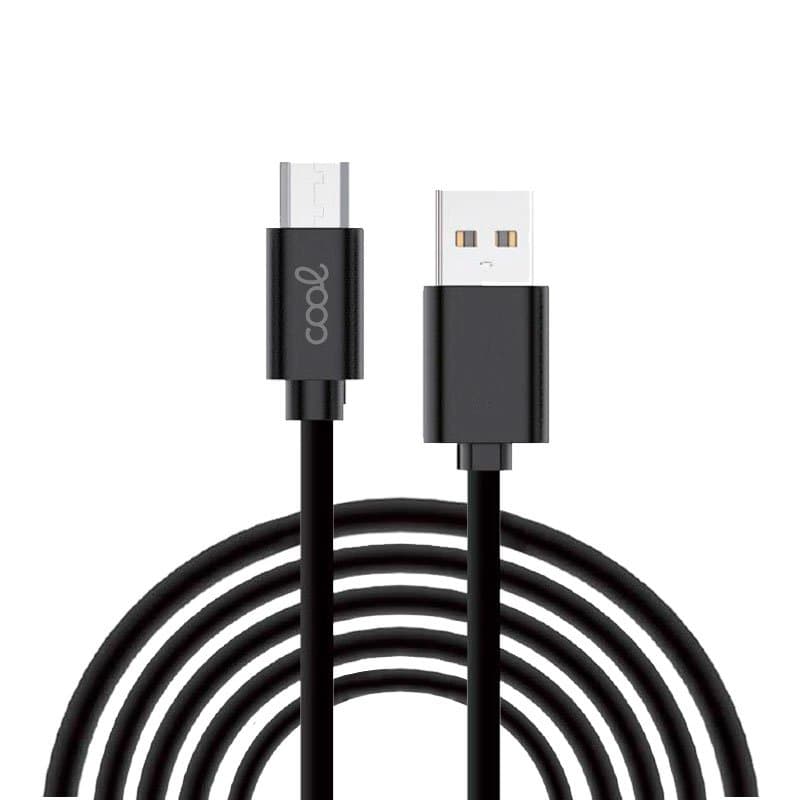 Cable micro-usb Compatible Universal 3 metros Negro 2.4 Amp 4