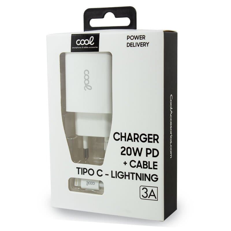 Cargador iPhone TIPO-C PD + Cable Tipo C - Lightning 1,2 metros (20W) 6