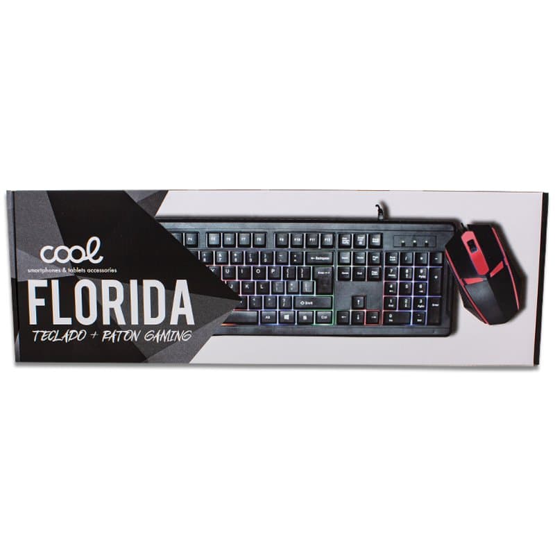 Kit Teclado Gaming + Raton Rgb Teclado Español USB Cable PC (Iluminación) Florida 5