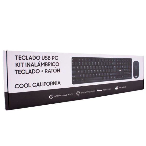 Teclado Español USB PC Kit Inalámbrico + Ratón California 3