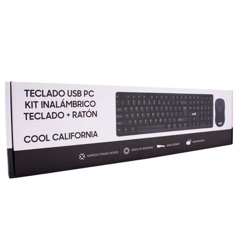 Teclado Español USB PC Kit Inalámbrico + Ratón California 8